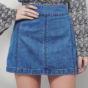 Free People Denim Mini Skirt